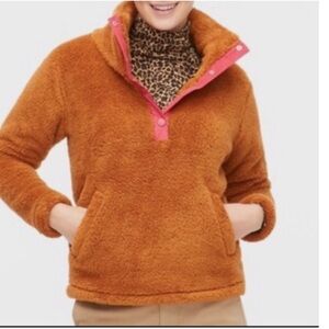 J.CREW Sherpa pullover with pockets